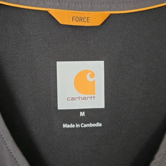 Carhartt Mens M Briscoe Rain Defender Force Utility Vest Gray Workwear Outdoor - Picture 2 of 8